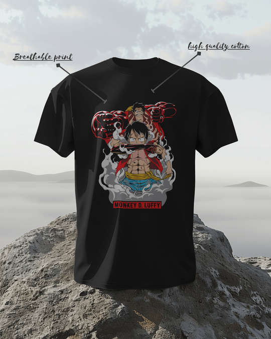 🔥 Monkey D. Luffy Anime Graphic T-Shirt – 100% Cotton