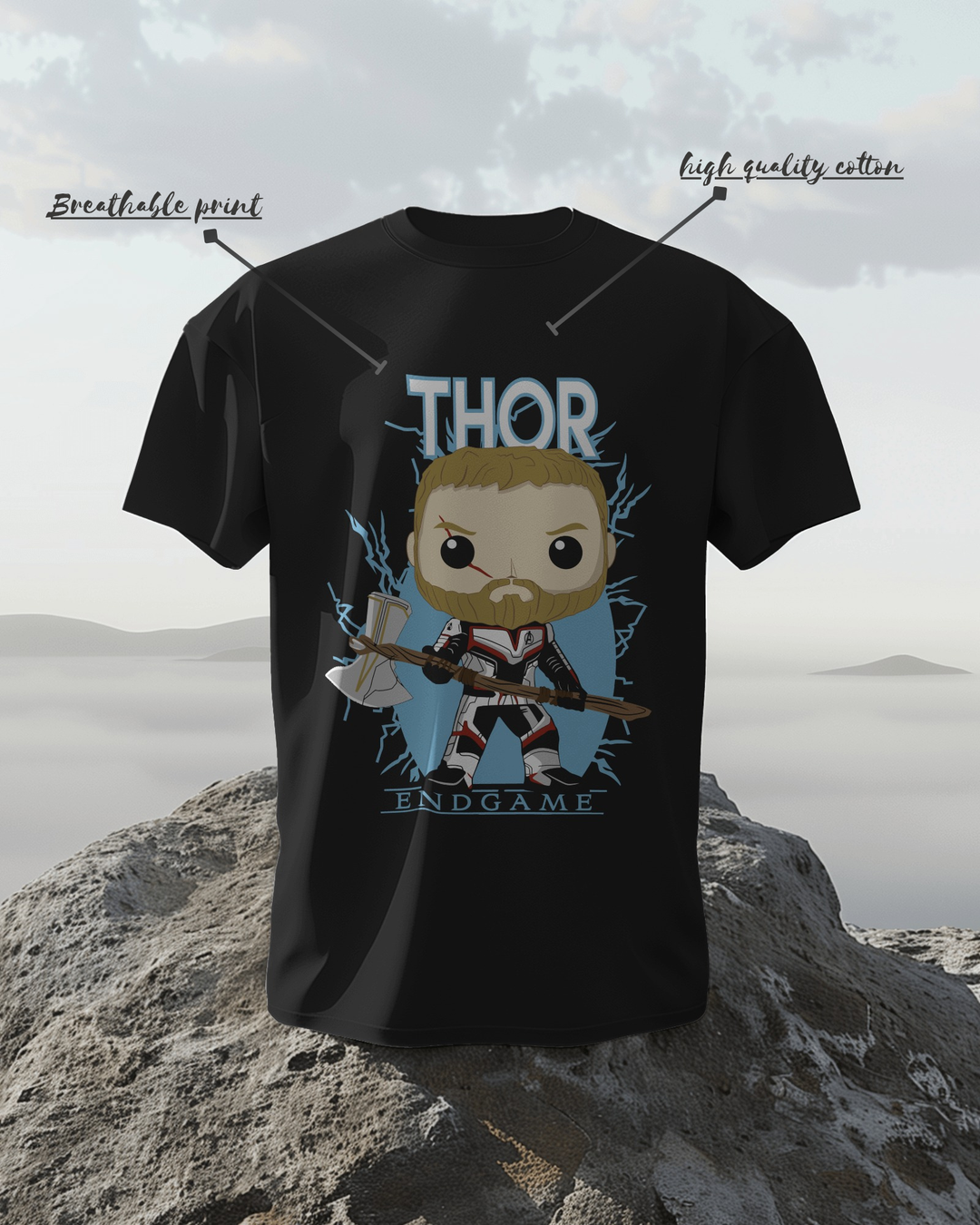 Thor Endgame T-Shirt – 100% Cotton Biowash
