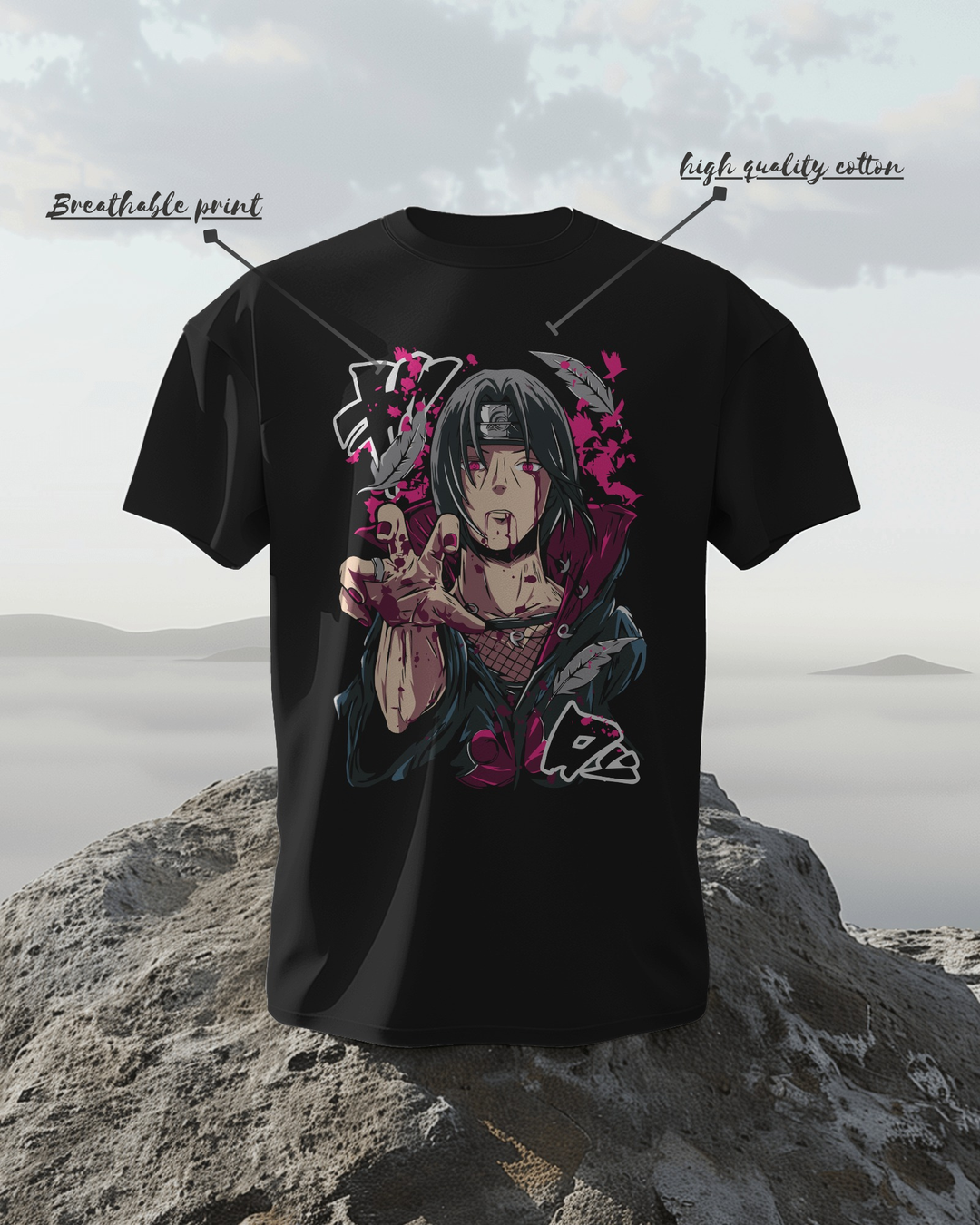 Itachi Uchiha T-Shirt | Regular Fit | 100% Cotton Bio-Wash
