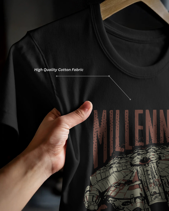 Millennium Falcon Star Wars T-Shirt – 100% Cotton Biowash