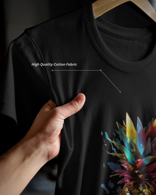 Color Splash Pineapple Graphic T-Shirt – Tropical Vibes