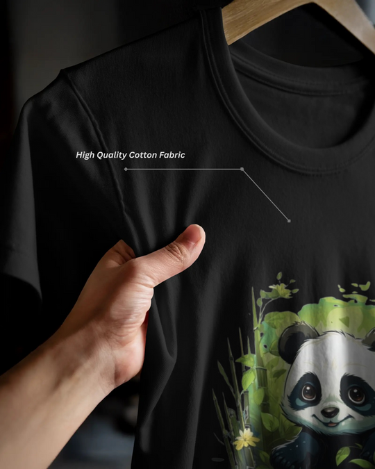 Chill Panda by the Bamboo Falls – Nature-Inspired Cute T-Shirt