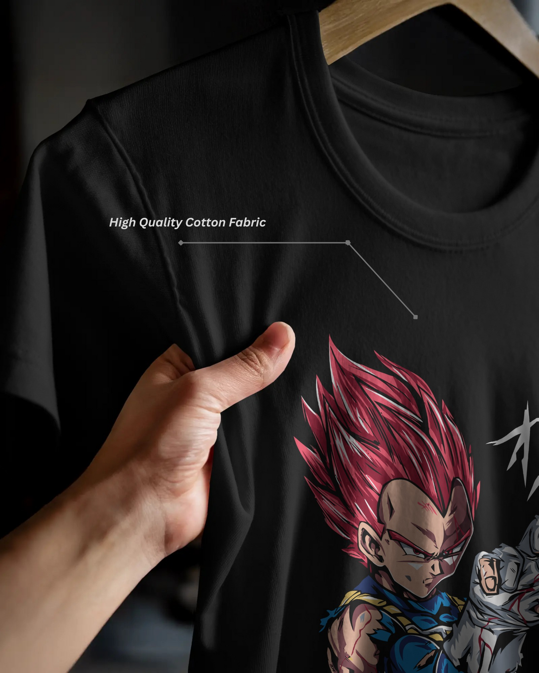 Vegeta T-Shirt | Regular Fit | 100% Cotton Bio-Wash