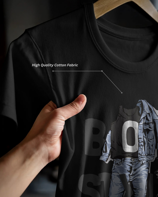 “BoyStyle” Graphic T-Shirt | Regular Fit | 100% Cotton Bio-Wash | Urban Streetwear