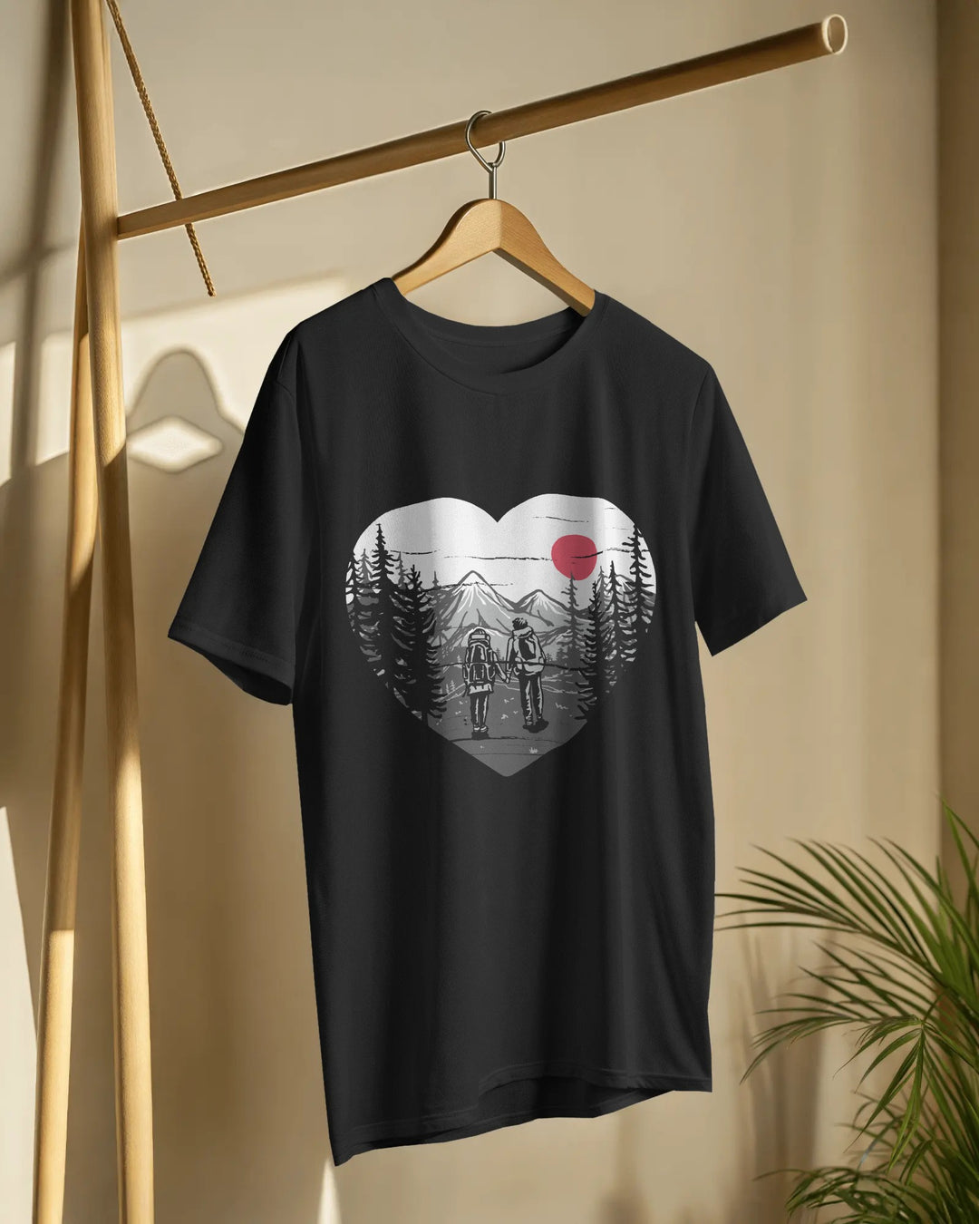 “WanderLove” Couple T-Shirt | 100% Cotton Bio-Wash | Minimal Travel Art Tee