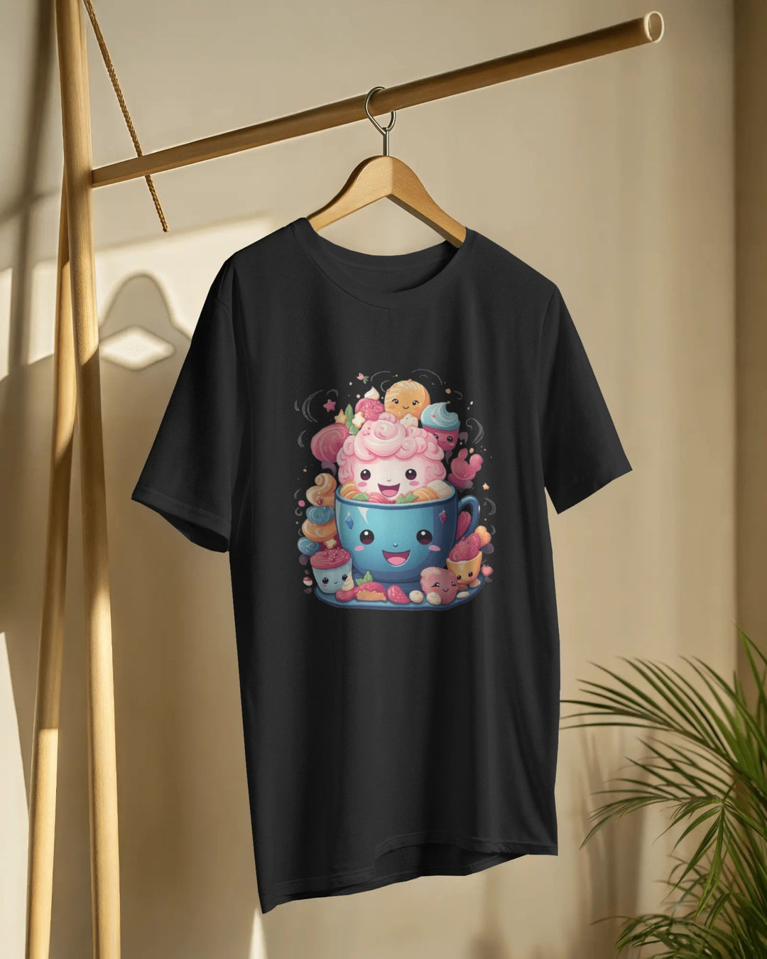 Kawaii Dessert Cup Graphic T-Shirt – Sweet & Colorful Treat Vibes