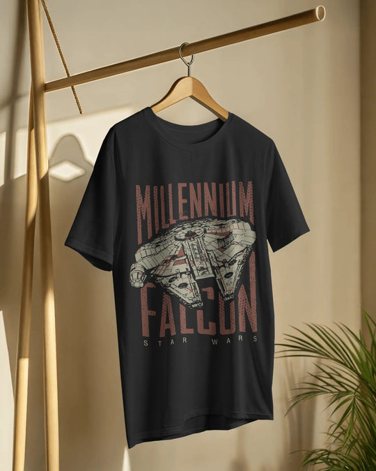 Millennium Falcon Star Wars T-Shirt – 100% Cotton Biowash