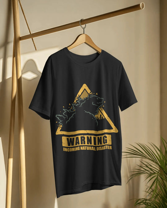 Godzilla "Warning" T-Shirt – Incoming Natural Disaster Graphic Tee