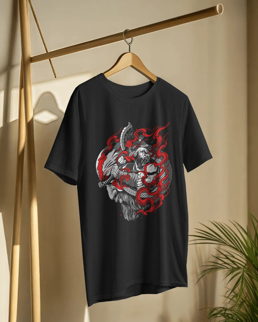 🔥 Viking Rage Graphic T-Shirt – 100% Cotton (Biowash)