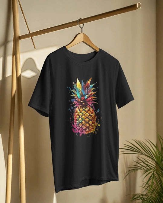 Color Splash Pineapple Graphic T-Shirt – Tropical Vibes