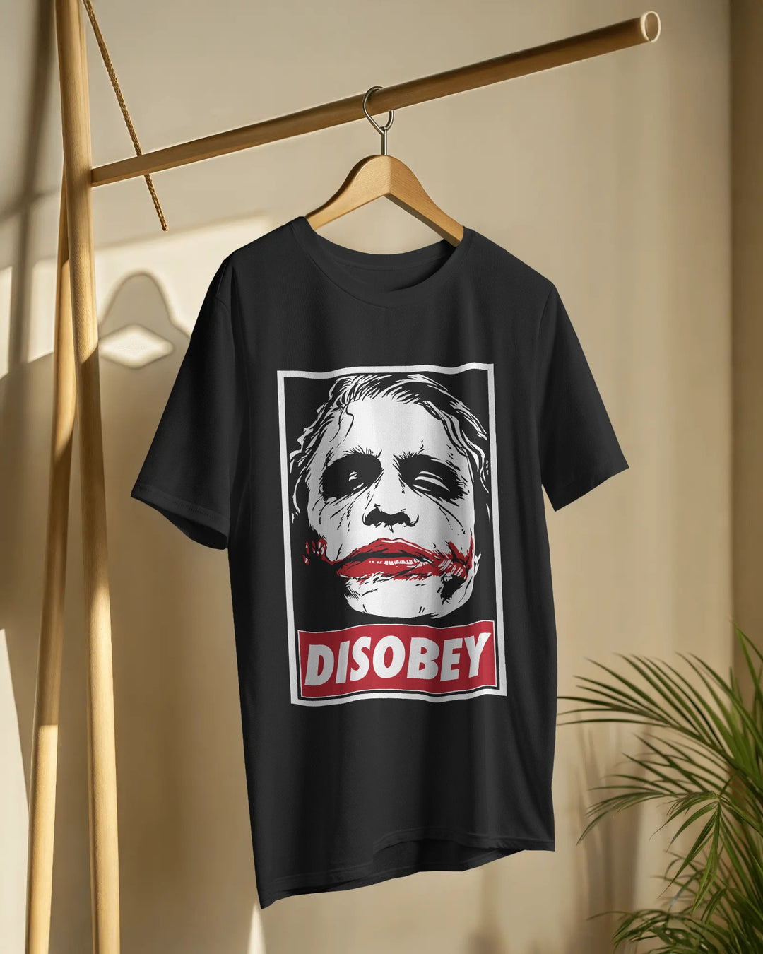 Joker "DISOBEY" Graphic T-Shirt – Bold Villain Art Tee