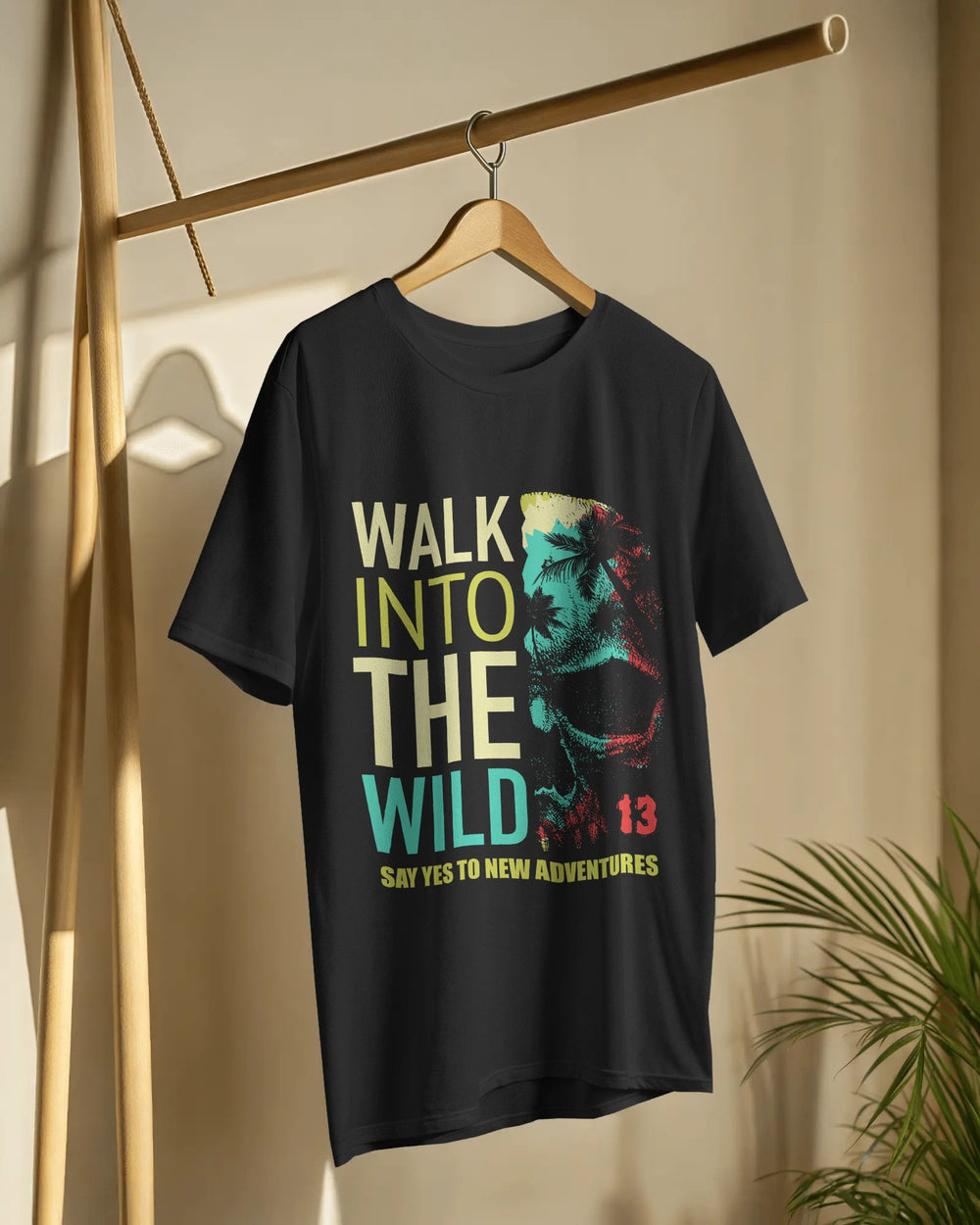 “Walk Into The Wild” Adventure T-Shirt | 100% Cotton Bio-Wash | Bold Outdoor Graphic