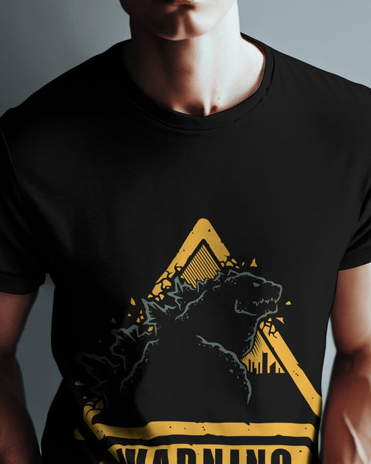 Godzilla "Warning" T-Shirt – Incoming Natural Disaster Graphic Tee