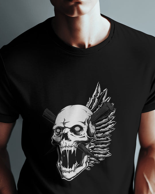 "Rage Skull" T-Shirt | Dark Graphic Tee | Regular Fit | 100% Cotton Bio-Wash