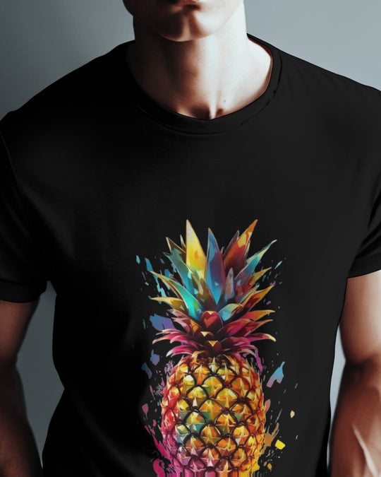 Color Splash Pineapple Graphic T-Shirt – Tropical Vibes