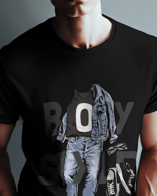 “BoyStyle” Graphic T-Shirt | Regular Fit | 100% Cotton Bio-Wash | Urban Streetwear