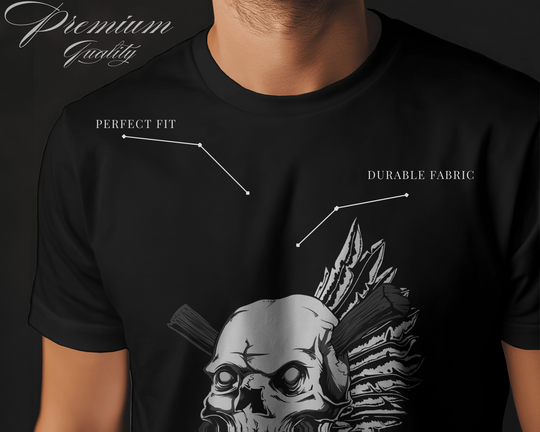 "Rage Skull" T-Shirt | Dark Graphic Tee | Regular Fit | 100% Cotton Bio-Wash