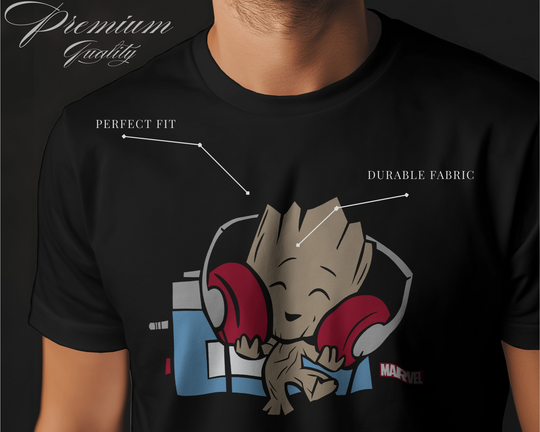 Baby Groot Vibes T-Shirt – 100% Cotton Biowash