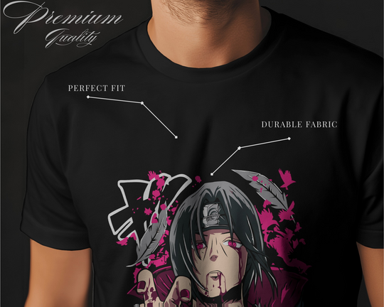 Itachi Uchiha T-Shirt | Regular Fit | 100% Cotton Bio-Wash