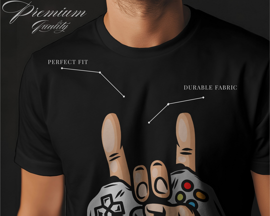 “Game Overkill” T-Shirt | Regular Fit | 100% Cotton Bio-Wash | Gamer Streetwear