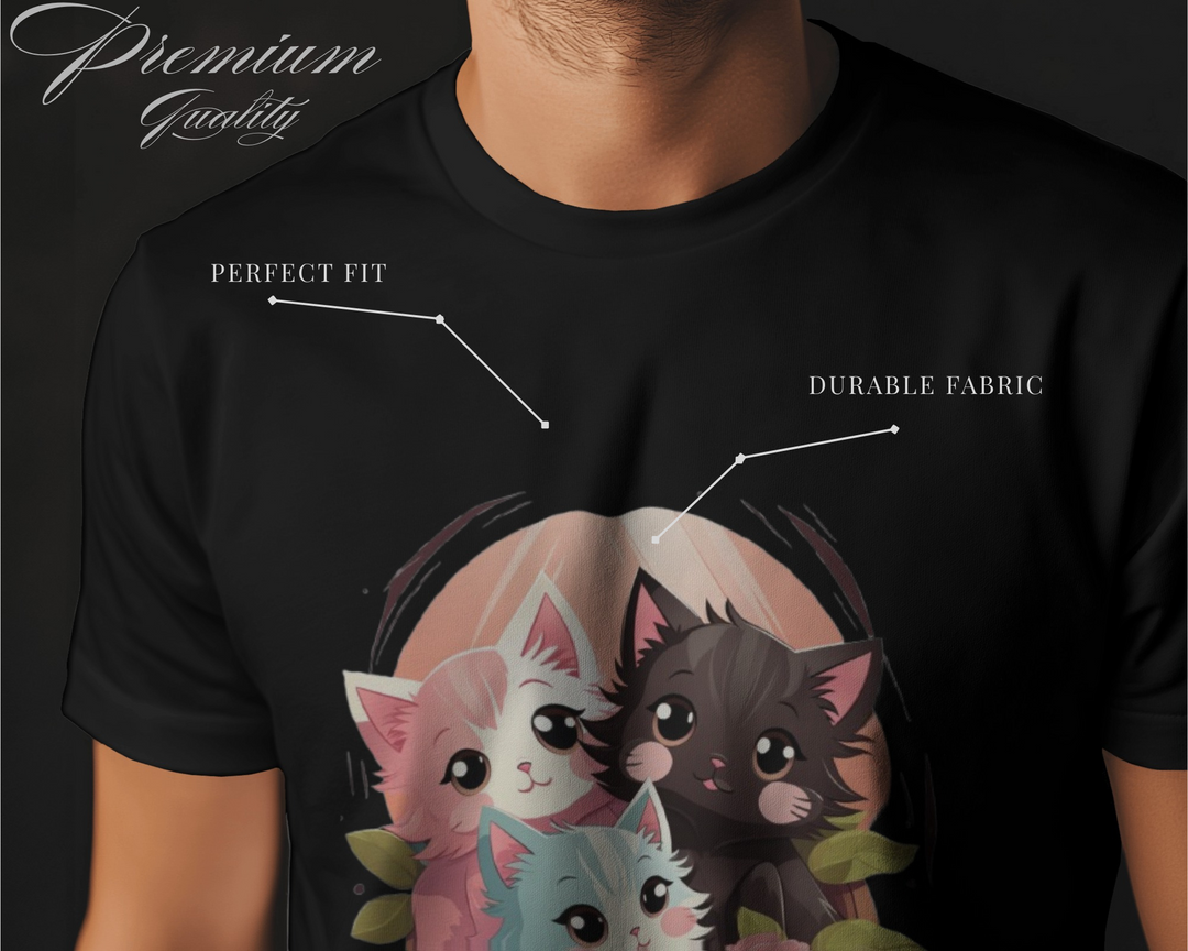 Cute Kittens in Basket Graphic T-Shirt – Adorable & Cozy Vibes