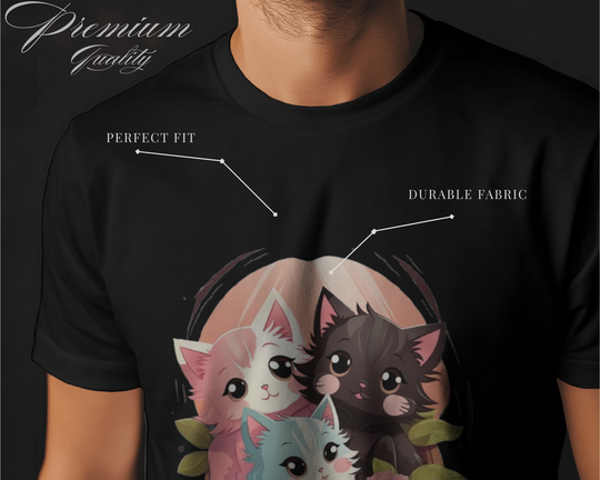 Cute Kittens in Basket Graphic T-Shirt – Adorable & Cozy Vibes