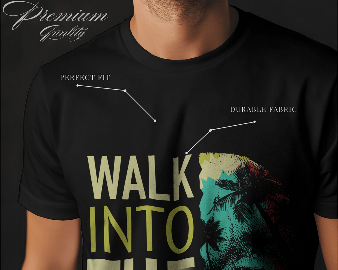 “Walk Into The Wild” Adventure T-Shirt | 100% Cotton Bio-Wash | Bold Outdoor Graphic