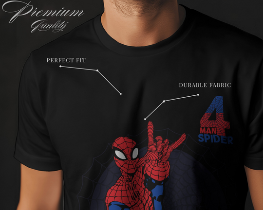 Spider Man T-Shirt – Comic-Style Web Crawler Graphic Tee