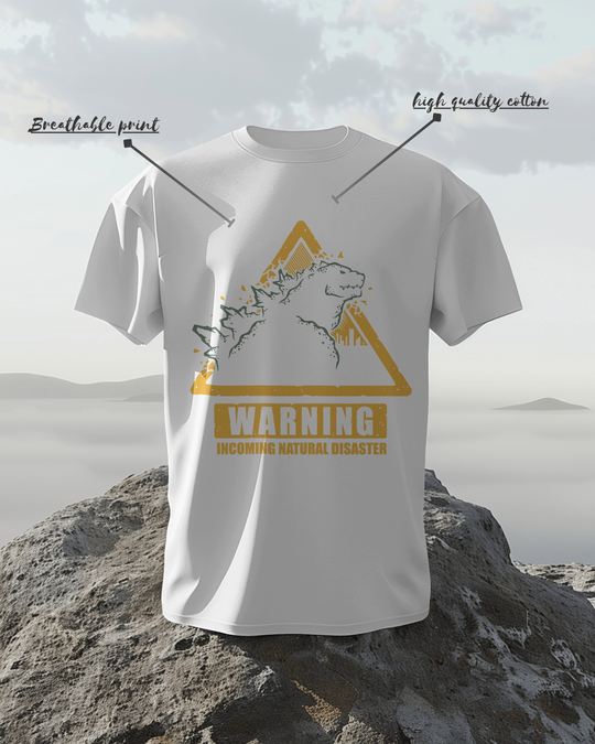 Godzilla "Warning" T-Shirt – Incoming Natural Disaster Graphic Tee
