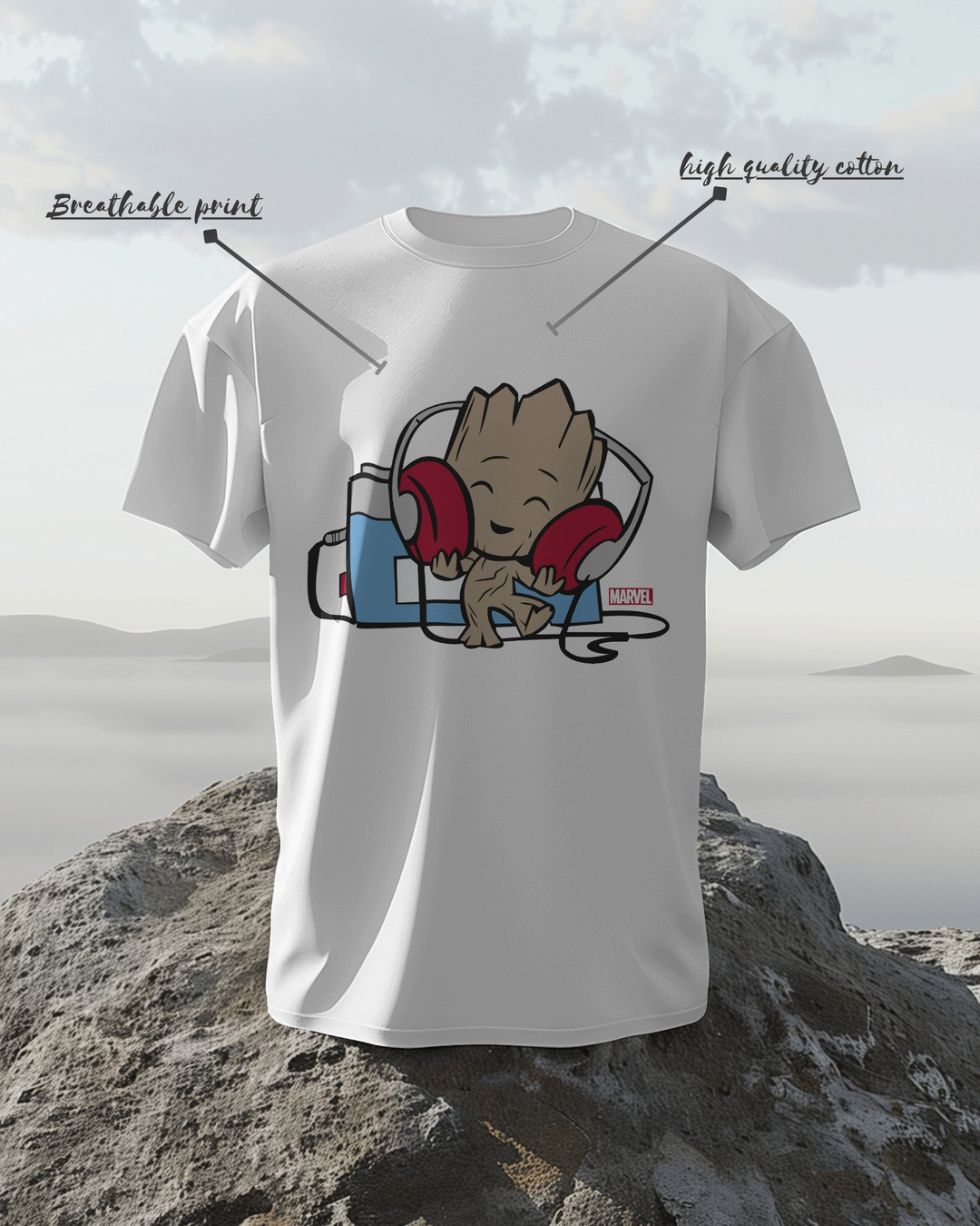 Baby Groot Vibes T-Shirt – 100% Cotton Biowash