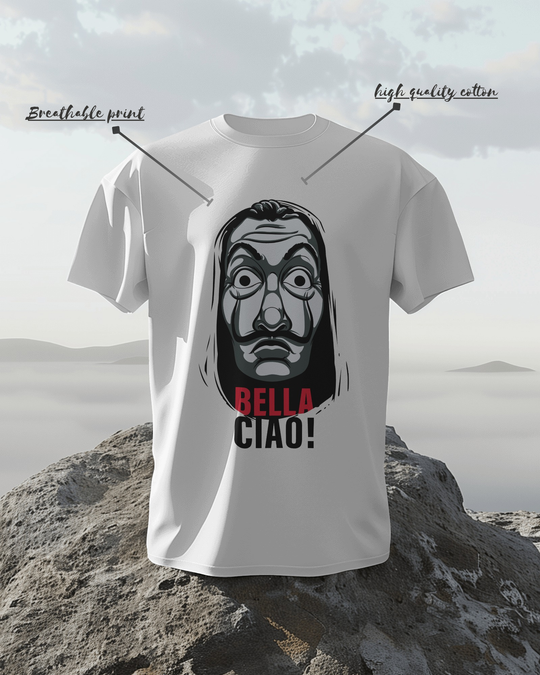 Bella Ciao T-Shirt – Money Heist Inspired Salvador Dali Mask Tee