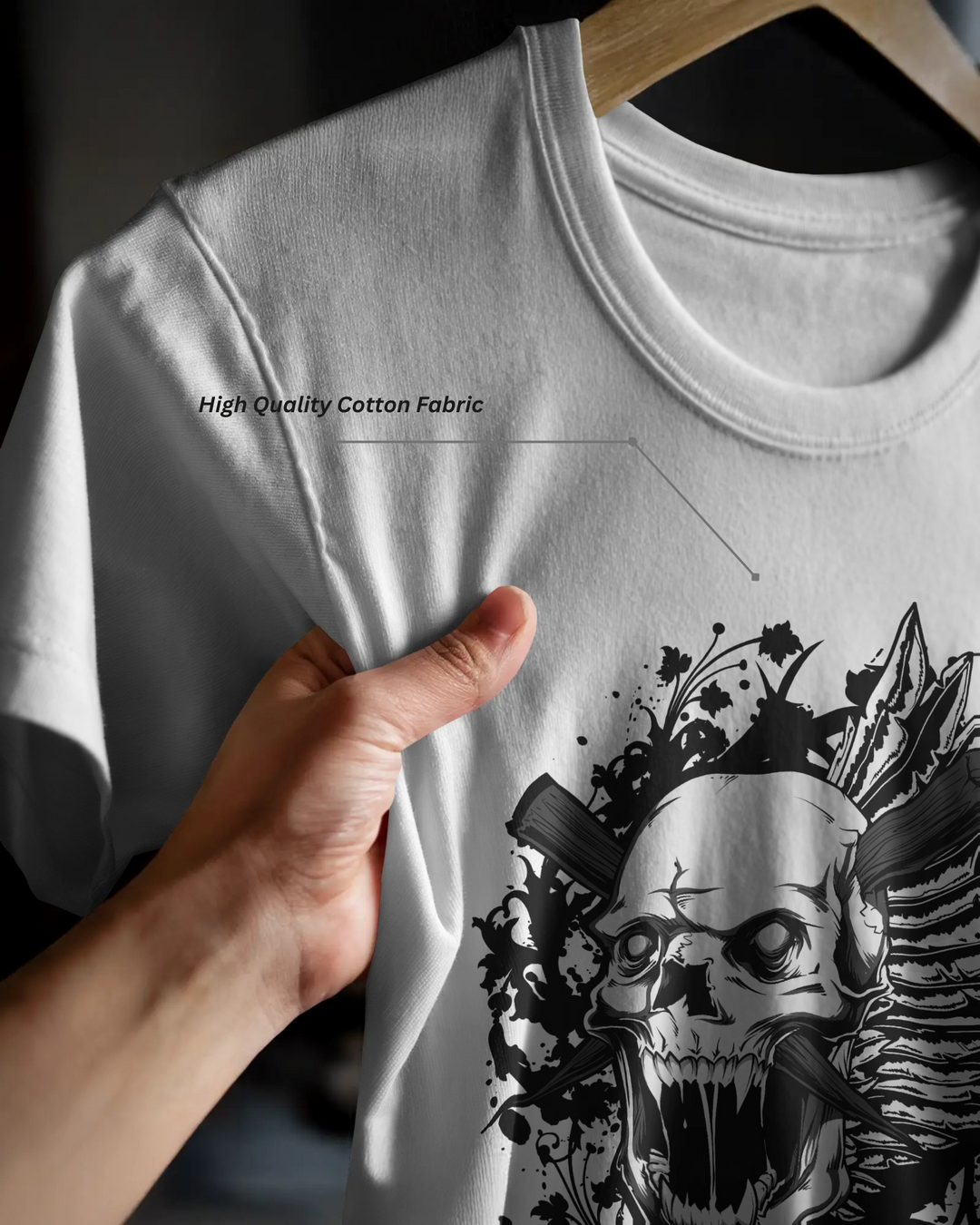 "Rage Skull" T-Shirt | Dark Graphic Tee | Regular Fit | 100% Cotton Bio-Wash