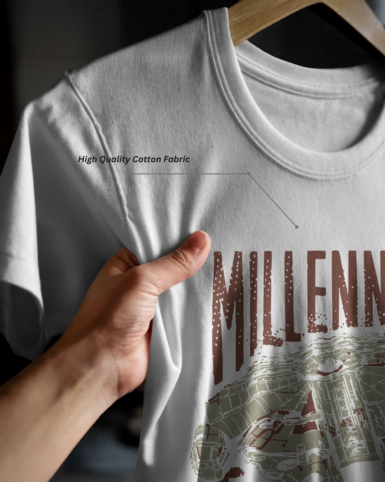 Millennium Falcon Star Wars T-Shirt – 100% Cotton Biowash