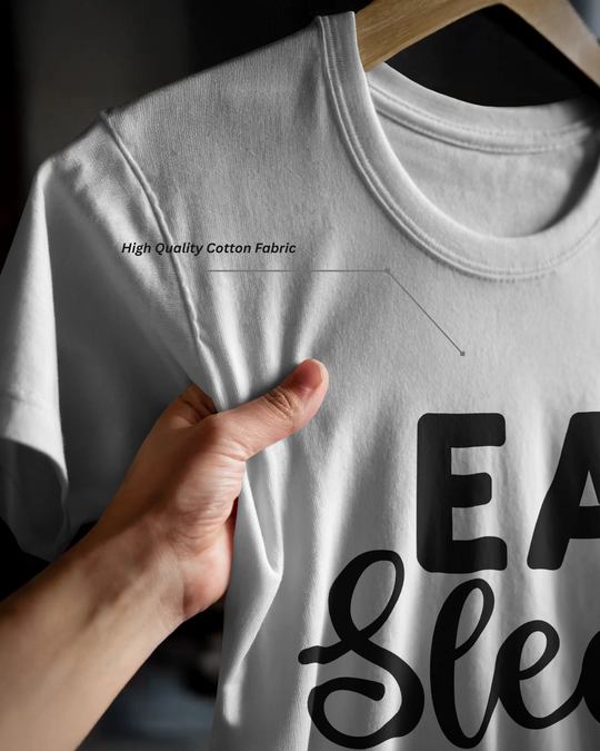 Eat Sleep Gym Repeat T-Shirt – 100% Cotton Biowash