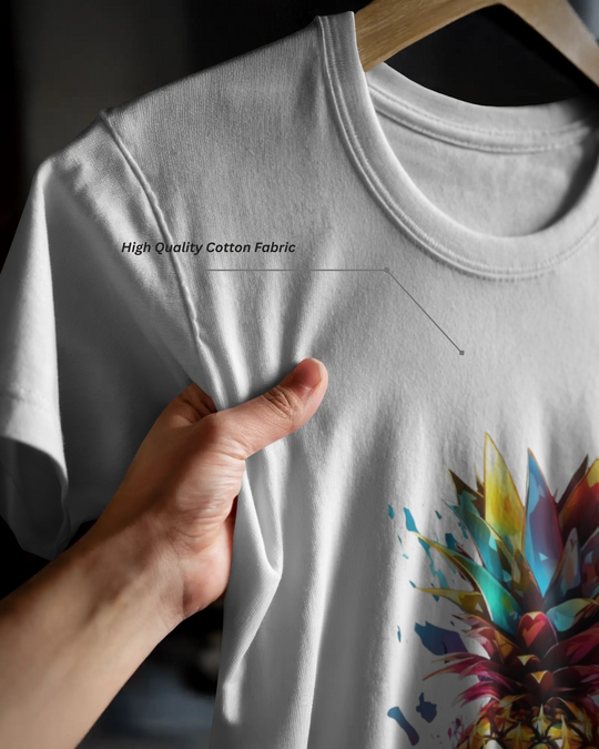 Color Splash Pineapple Graphic T-Shirt – Tropical Vibes