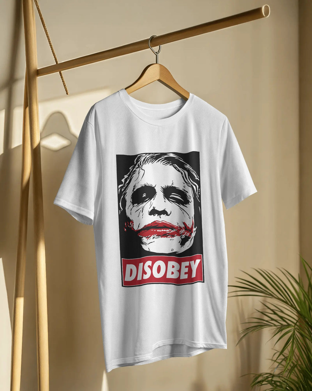 Joker "DISOBEY" Graphic T-Shirt – Bold Villain Art Tee