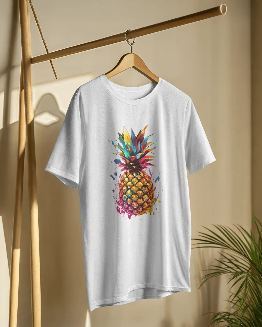 Color Splash Pineapple Graphic T-Shirt – Tropical Vibes