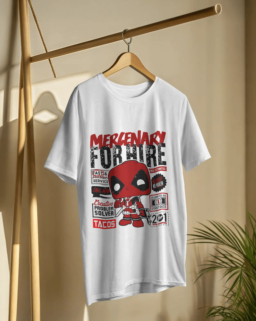 Deadpool Chibi Graphic T-Shirt – 100% Cotton Biowash
