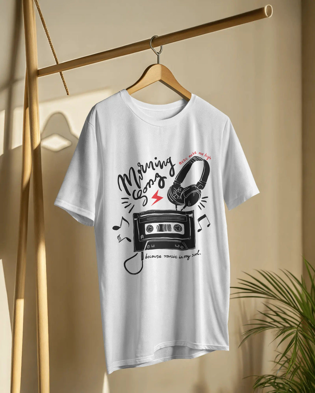 “Morning Song” Music T-Shirt | 100% Cotton Bio-Wash | Retro Vibes Tee for Music Lovers