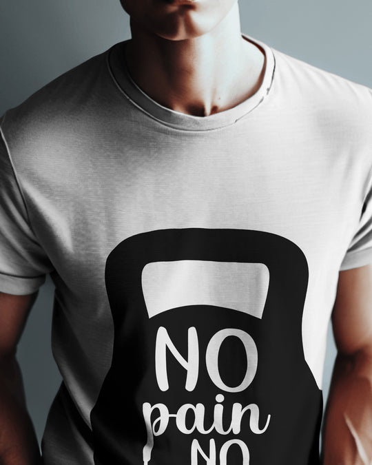 No Pain No Gain T-Shirt – 100% Cotton Biowash