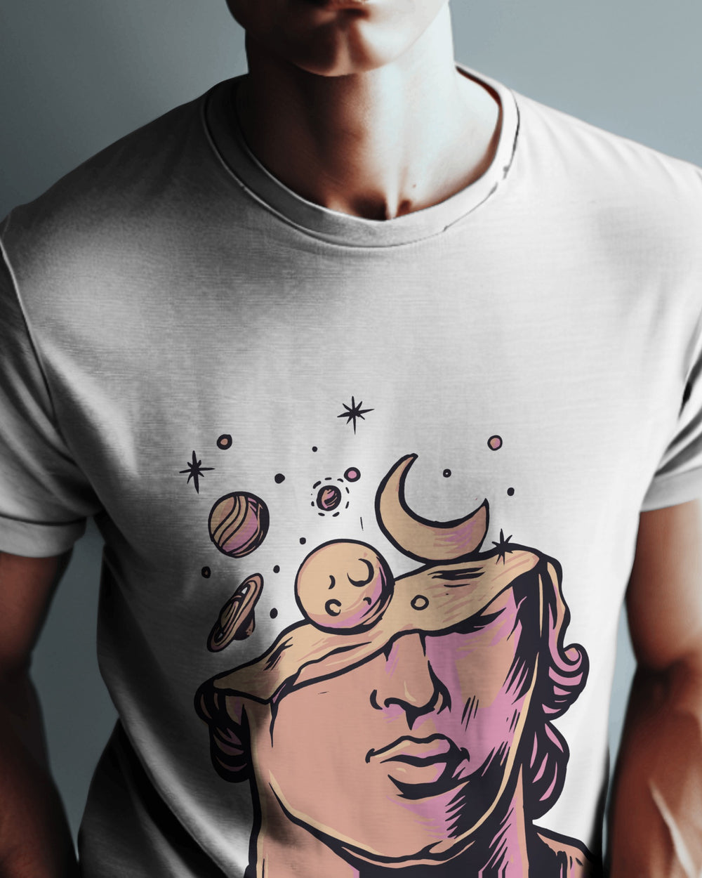 Cosmic Mind Graphic T-Shirt – 100% Cotton Biowash