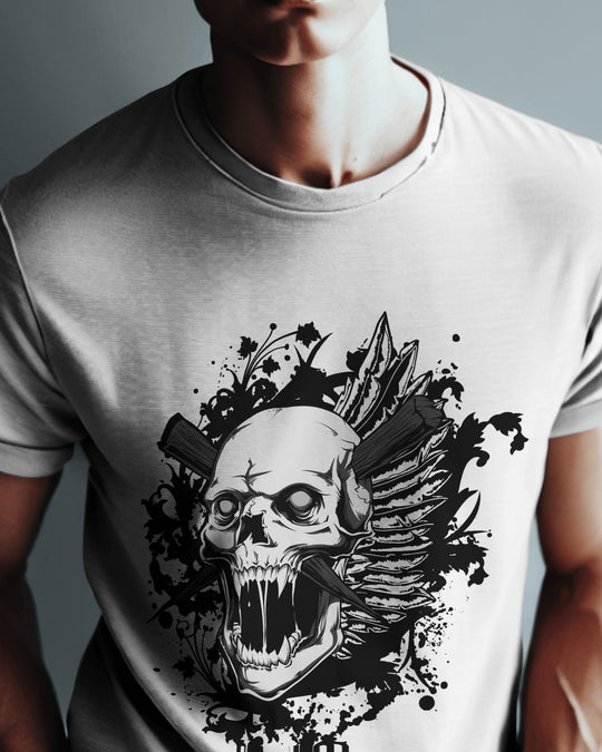 "Rage Skull" T-Shirt | Dark Graphic Tee | Regular Fit | 100% Cotton Bio-Wash