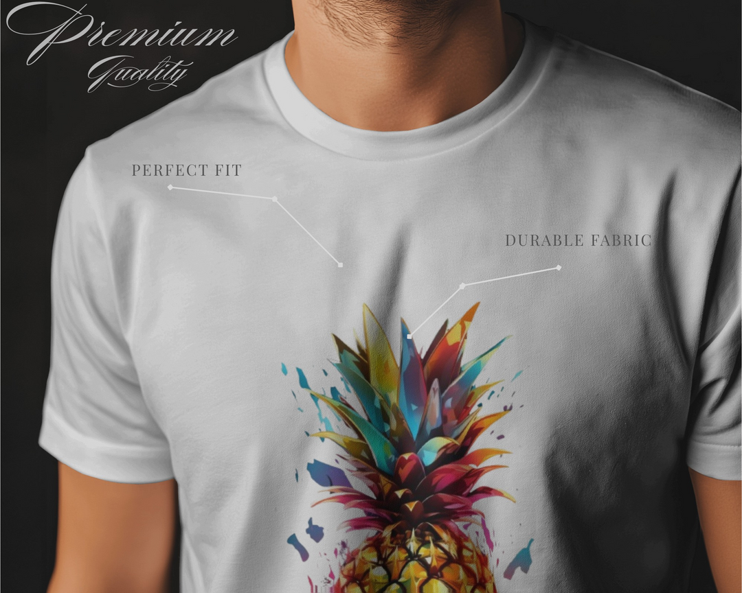 Color Splash Pineapple Graphic T-Shirt – Tropical Vibes