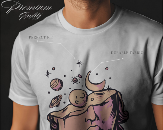 Cosmic Mind Graphic T-Shirt – 100% Cotton Biowash