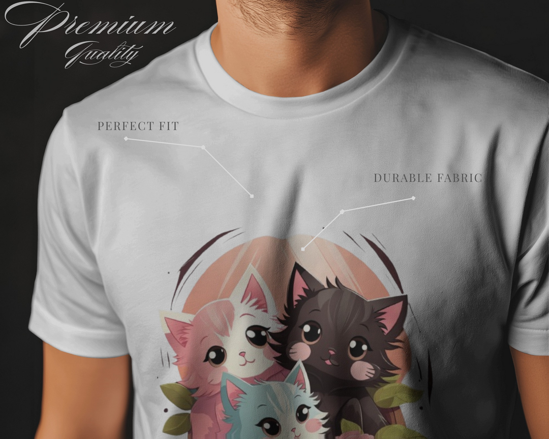 Cute Kittens in Basket Graphic T-Shirt – Adorable & Cozy Vibes