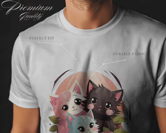 Cute Kittens in Basket Graphic T-Shirt – Adorable & Cozy Vibes