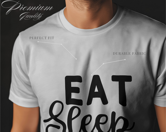 Eat Sleep Gym Repeat T-Shirt – 100% Cotton Biowash