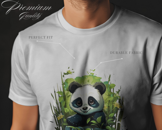 Chill Panda by the Bamboo Falls – Nature-Inspired Cute T-Shirt