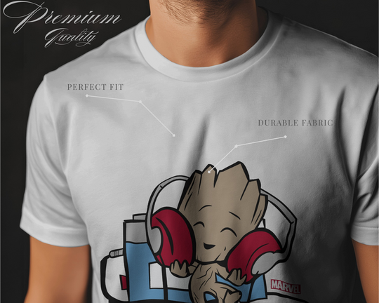 Baby Groot Vibes T-Shirt – 100% Cotton Biowash