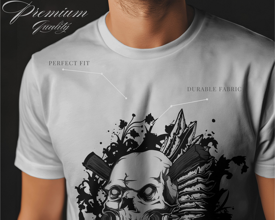 "Rage Skull" T-Shirt | Dark Graphic Tee | Regular Fit | 100% Cotton Bio-Wash